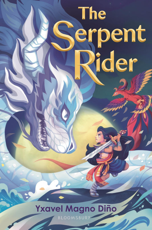 Book cover of 'The Serpent Rider' featuring a dragon and a person with a sword.